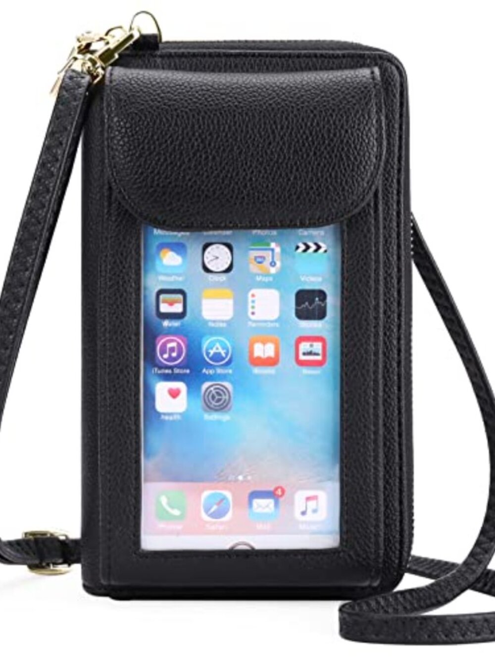 PU Leather Crossbody Bag Small Cell Phone Purse RFID Wallet